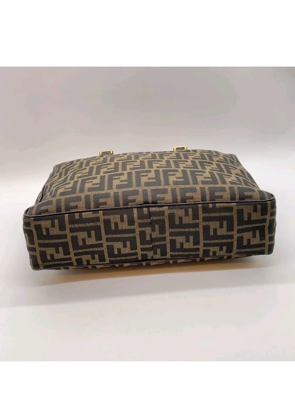 Fendi Brown FF Zucca Canvas Briefcase Tote